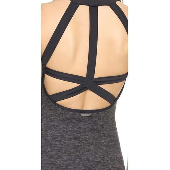 NEW size L 8-10 Koral Activewear STEALTH Jumpsuit in Gray V-neck - Picture 4 of 10